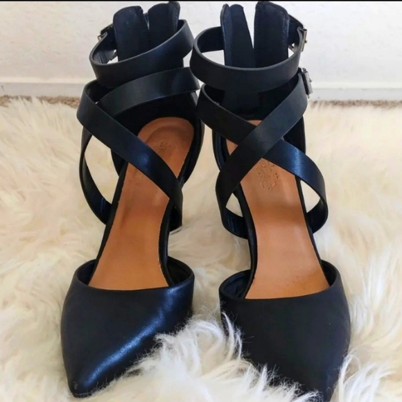 Sexy stiletto black wrap heels - Picture 3 of 7